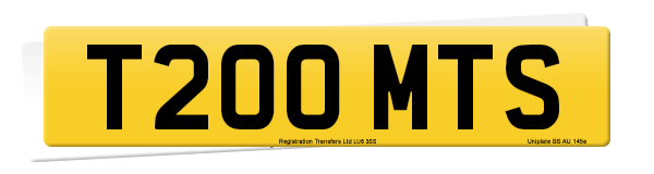 Registration number T200 MTS